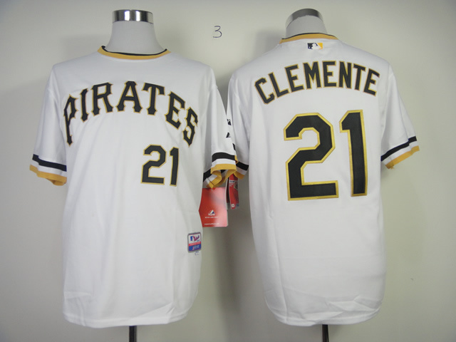 Men Pittsburgh Pirates 21 Clemente White MLB Jerseys